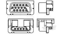 2041127-1 TE Connectivity AMPLIMITE 15 Way Right Angle Board Mount D-sub Connector Socket, 2.29mm Pitch, with Screw Holes