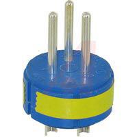 97-20-3P connector comp,insert only,size 20,blue insul,3 #12 solder cup pin contact