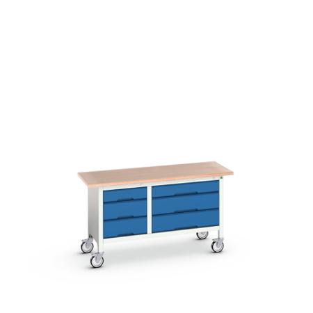 16923215.11 Bott, 6 Drawer Sheet Steel Floor Standing Storage Cabinet, 1500 x 600 x 830mm