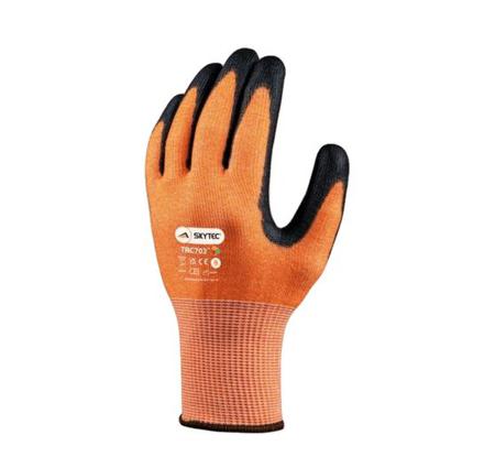 SKG00013GB Skytec Black, Orange Glass Fibre, HPPE, Nylon Cut Resistant Cut Resistant Gloves, Size 6, XS, Polyurethane Coating