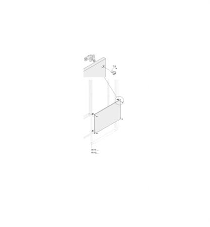 1STQ007486A0000 ABB PPFB Series RAL 7035 Light Grey Pickled Steel Sheet Blind Panel, 790mm H, 540mm W, 10mm L, for Use with PPFB8060
