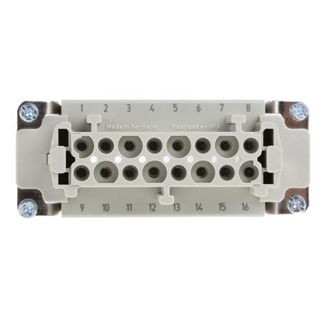 09330162701 HARTING Heavy Duty Power Connector Insert, 16A, Female, Han E Series, 16 Contacts
