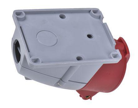 2CMA193115R1000---416RS6 ABB Easy & Safe Series, IP44 Red Surface Mount 3P+N+E Right Angle Industrial Power Socket, Rated At 16A