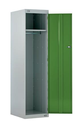 214-683 RS PRO 1 Door Steel Green, Light Grey Storage Locker, 1800 mm x 600 mm x 600mm