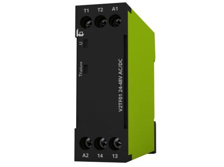 V2TF01 24-48V AC/DC Tele Temperature Monitoring Relay, SPST, DIN Rail