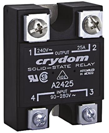 A24110PG Sensata Crydom 1 Series Solid State Relay, 110 A Load, Panel Mount, 280 V rms Load, 280 V Control