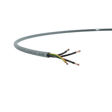 1119104 Lapp ÖLFLEX CLASSIC 110 YY Control Cable, 4 Cores, 0.75 mm² CSA 18 AWG, Unscreened, 50 m, Grey Polyvinyl Chloride Sheath