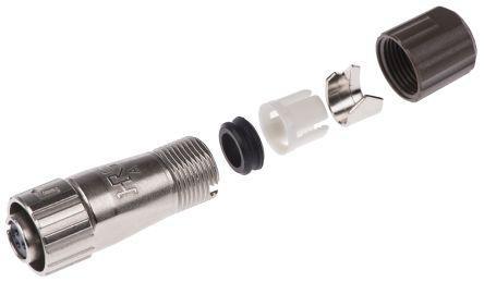 LF07WBP-3S Hirose LF Series, 3 Pole Cable Mount Connector Plug, IP67, IP68, 7 Shell Size, Female Contacts, Bayonet Mating