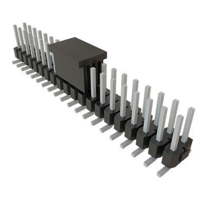 TSM-120-01-T-DV-P-TR Samtec TSM Series Vertical Surface Mount PCB Header, 40 Contact(s), 2.54mm Pitch, 2 Row(s), Unshrouded