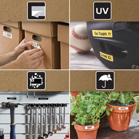 S0720570 DYMO , 12 mm Black on Red Label Printer Tape