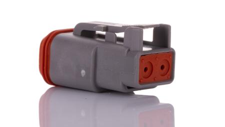 DT06-2S Deutsch DT Series, 1 Row 2 Way Plug Connector