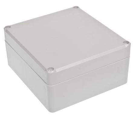 186-2260 RS PRO Grey ABS Enclosure, IP67, IK09, Grey Lid, 125.3 x 115.4 x 58.05mm