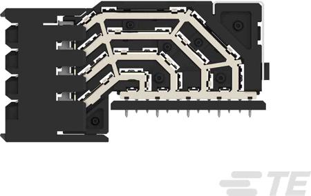 2356426-1 TE Connectivity, STRADA Whisper, 2356426 3.9mm Pitch 32 Way 4 Row Right Angle PCB Socket, Through Hole, Press-Fit