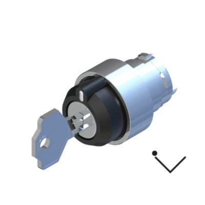 238-3928 RS PRO 2-position Key Switch Head, Maintained, 22.5mm Cutout