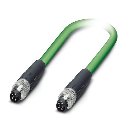 1407348 Phoenix ContactNBC, 1m Cat5, Green M8 to Male M8 Male, Shielded Shielded, Terminated PVC Sheath