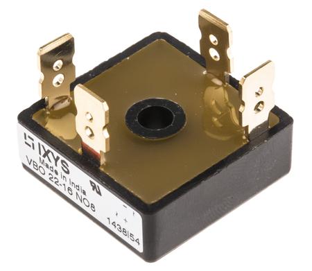 VBO22-16NO8 IXYS Bridge Rectifier Module, 17A, 1600V, 4-Pin