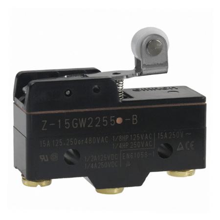 Z-15GW2255-B IP62 Snap Action Limit Switch Roller Lever Thermosetting Resin, NO/NC, 500V