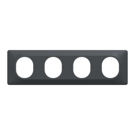 S340708 Schneider Electric Anthracite, 4 Gang, Ovalis C Series