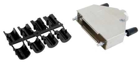 165X02629XE Amphenol CONEC 165X Series Zinc Alloy D Sub Backshell, 25 Way, Strain Relief