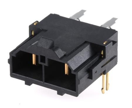 42820-2223 Molex Mini-Fit Sr Series Right Angle Through Hole PCB Header, 2 Contact(s), 10 mm Pitch, 1 Row, Shrouded