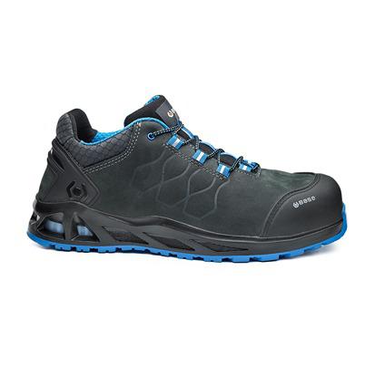 B1000GBU47 BASE B1000 Men's Grey/Blue Aluminium Toe Capped Safety Shoes, UK 12, EU 47