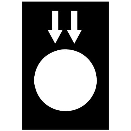 ZB2BY2955 Schneider Electric Legend for Use with XACB, XACM, None, Arrow