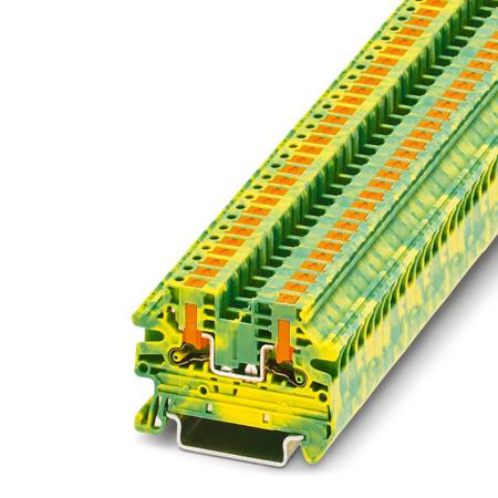 1078963 Phoenix Contact  PTV Series Green, Yellow, 0.14 → 2.5mm², Single-Level, Push In Termination, ATEX, IECEx