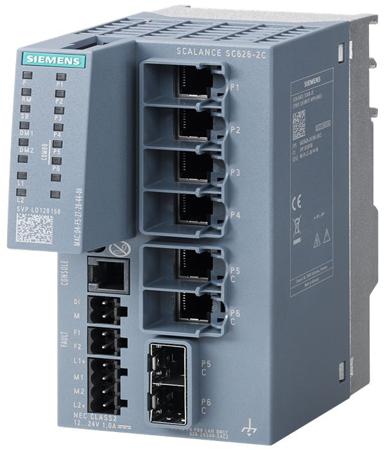 6GK5626-2GS00-2AC2 Siemens 6GK5626 Series DIN Rail, Wall Network Hub, 6 RJ45 Ports, 10 Mbit/s, 100 Mbit/s, 1000 Mbit/s Transmission, 24V