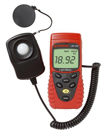 LM-120 Amprobe  Light Meter, 20lx to 200000lx, ±6 %, With RS Calibration