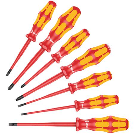 05135961001 Wera Phillips; Plusminus Pozidriv; Slotted Insulated Screwdriver Set, 7-Piece
