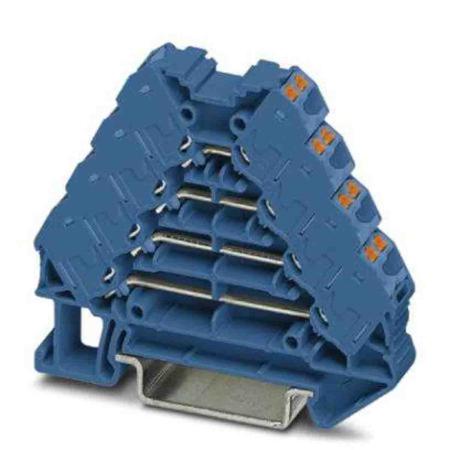 3270118 Phoenix Contact  PTRV Series Blue, 0.14 → 2.5mm², Push In Termination