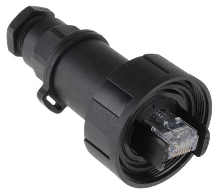 PX0834/B Bulgin Buccaneer Series Male RJ45 Connector, Cable Mount, Cat5e Straight 1 Port 8 -Way