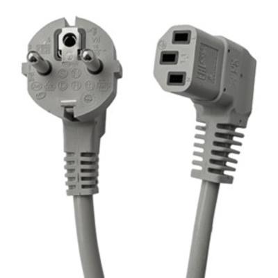 558-958 RS PRO Right Angle IEC C13 Socket to Right Angle CEE 7/7 Plug Power Cord, 2.5m