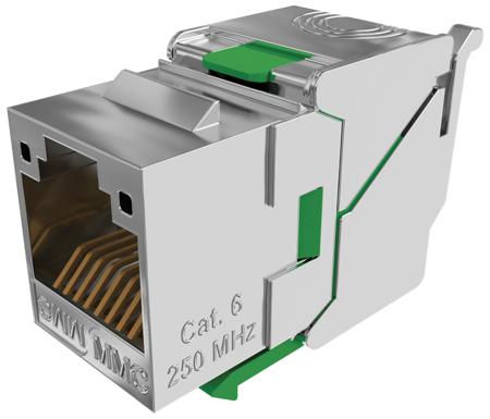 BC6FSTL8 CAE Multimedia Connect BC6FST Series Female RJ45 Connector, Tool-less Cable Mounting, Cat6 Straight