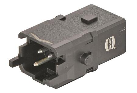 09100022606 HARTING Heavy Duty Power Connector Insert, 10A, Male, Han 1A Series, 2 Contacts