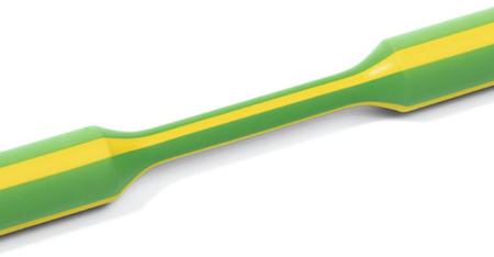 333-42062 HellermannTyton Heat Shrink Tubing, Green, Yellow 13mm Sleeve Dia. x 30m Length 3:1 Ratio,  Series