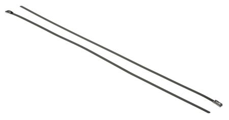 159-5329 RS PRO Cable Tie, Roller Ball, 360mm x 4.6 mm, Metallic 316 Stainless Steel, Pk-100