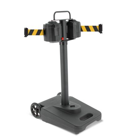 SMART2050NJ2 Viso Black Polypropylene, Steel Retractable Barrier, 20m, Black/Yellow Tape