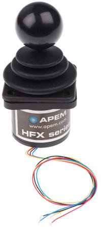 HFX-10S12-034 CH Products 2-Axis Hall Effect Joystick Lever, Hall Effect, IP65, IP68 5V dc