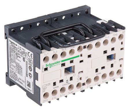 LC2K0910B7 TeSys K LC2K 3 Pole Contactor, 9 A, 4 kW, 24 V ac Coil
