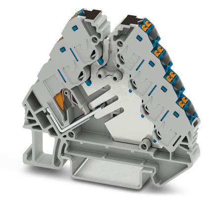 3270221 Phoenix Contact PTRVB Series PTRVB 4-FI /BU Distribution block, 13-Way, 1.75 A @ 1.5 mm², 32 A @ 4 mm², 26 → 14