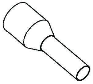 737731-2 TE Connectivity Insulated Crimp Bootlace Ferrule, 8mm Pin Length, 1.2mm Pin Diameter, Grey