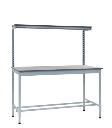 324-346 RS PRO Portable Workbench, 300kg Max Load, Adjustable Height, 600mm x 1500mm x 840mm