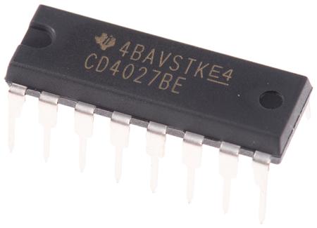 CD4027BE Texas Instruments  Dual JK Type Flip Flop IC, 16-Pin PDIP