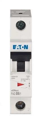 239001 FAZ6-B6/1 Eaton xEffect MCB, 1P, 6A Curve B, 230 → 400V AC, 6 kA Breaking Capacity