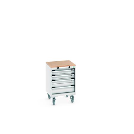 40402133-16V Bott, 4 Drawer Sheet Steel Floor Standing Storage Cabinet, 525 X 525 X 790mm