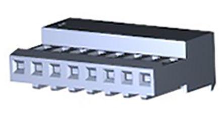 3-640442-8 TE Connectivity MTA-100, 2.54mm Pitch, 8 Way, 1 Row Female Right Angle Connector Housing
