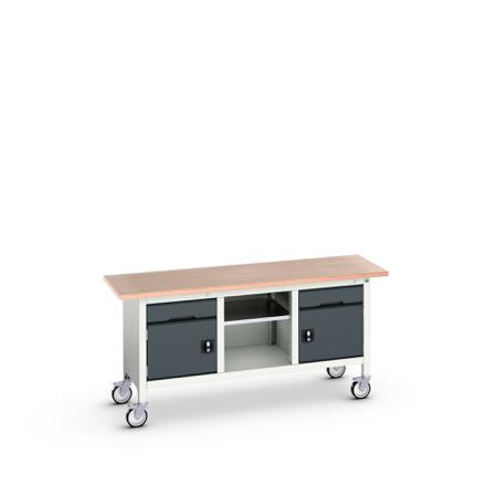 16923221-19 Bott 2 Door, 2 Drawer Sheet Steel Floor Standing Storage Cabinet, 1750 x 600 x 830mm