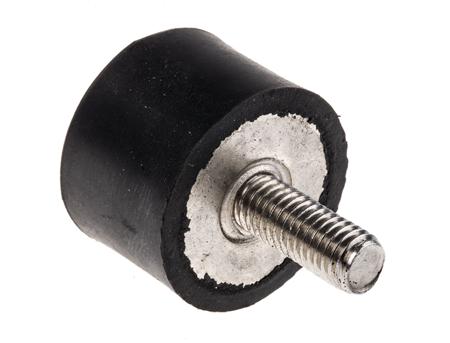 126-3918 RS PRO Cylindrical M8 Anti Vibration Mount, Male to Female Bobbin with 51.92kg Compression Load