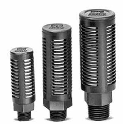 AN500-N06 SMC AN Series Flame Resistant PP 1MPa Pneumatic Silencer, Threaded, 3/4 in